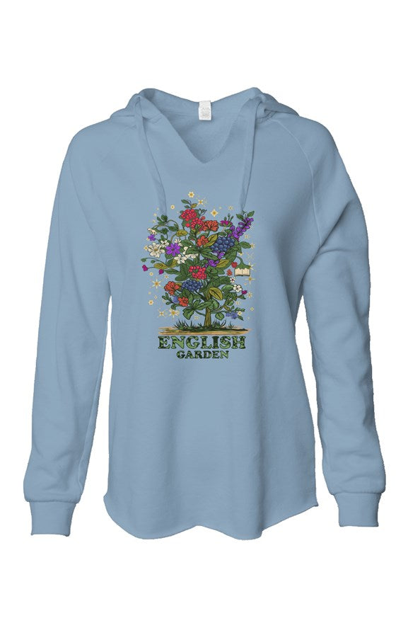English Garden: Women's Lightweight Wash Hooded Sweatshirt