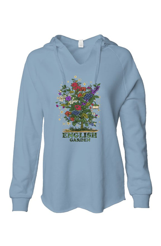 English Garden: Women's Lightweight Wash Hooded Sweatshirt