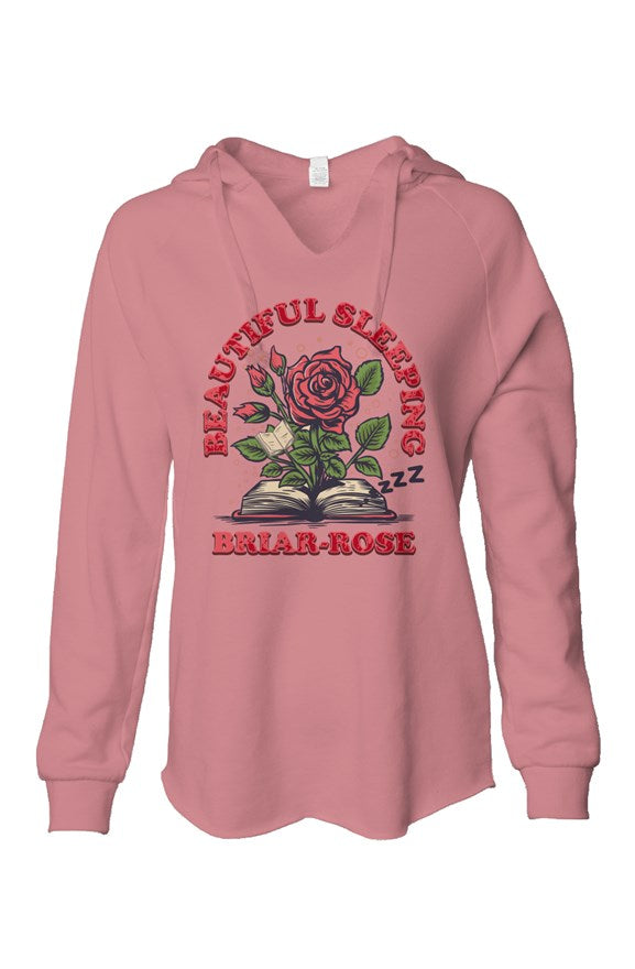 Beautiful Sleeping Briar-Rose: Women's Lightweight  Wash Hooded Sweatshirt